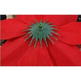 SWECOMZE Pack of 12 Glitter Christmas Tree Decorations Christmas Flowers Ornament Christmas Decoration Christmas Tree Pendant 14 cm (White)