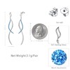 Aurora Tears Women's 925 Sterling Silver Earrings Spiral Design with