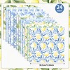 24 Sheets Lemon Pattern Paper 12'' x 12'', Mediterranean Lemon
