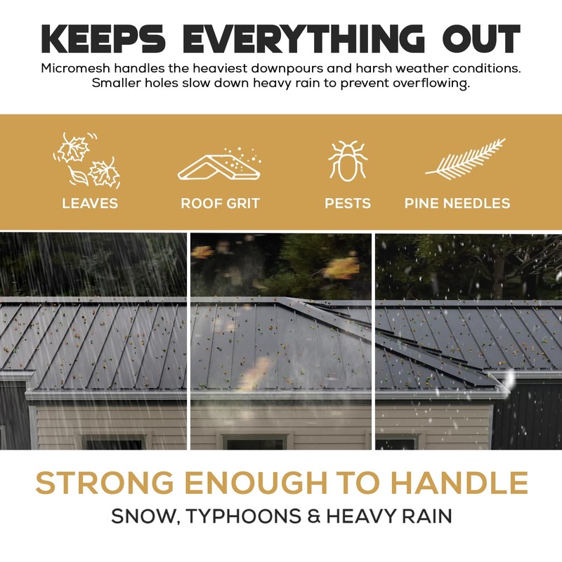 Waterlock Micromesh 5” Gutter Guards Leaf Protection, A Contractor-Grade Gutter