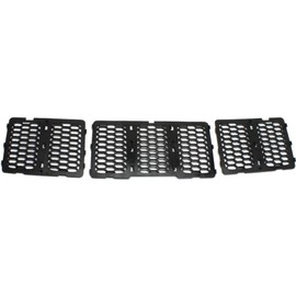For Jeep Grand Cherokee Grille Assembly 2014 2015 2016 | Honeycomb Style | Textured Black Shell & Insert | Code MFF | MFE and MFK | Plastic | CH1200377 | 68143074AD