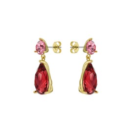 Ted Baker London Teaire Crystal Teardrop Earrings for Women (Gold/Pink Multi Crystal)