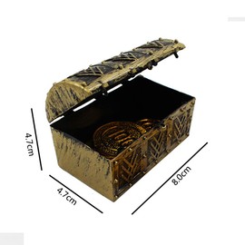 10 Pcs Mini Pirate,Kids Pirate Treasure Chest Toy Box,Vintage Pirate Jewelry Box Games Toy Set Locks Party Favors Props Decoration Treasure Chest