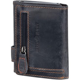 Greenburry Vintage RFID Leather Card Slider Card Holder Credit Card Holder 1687-RFID, blue, One size fits all