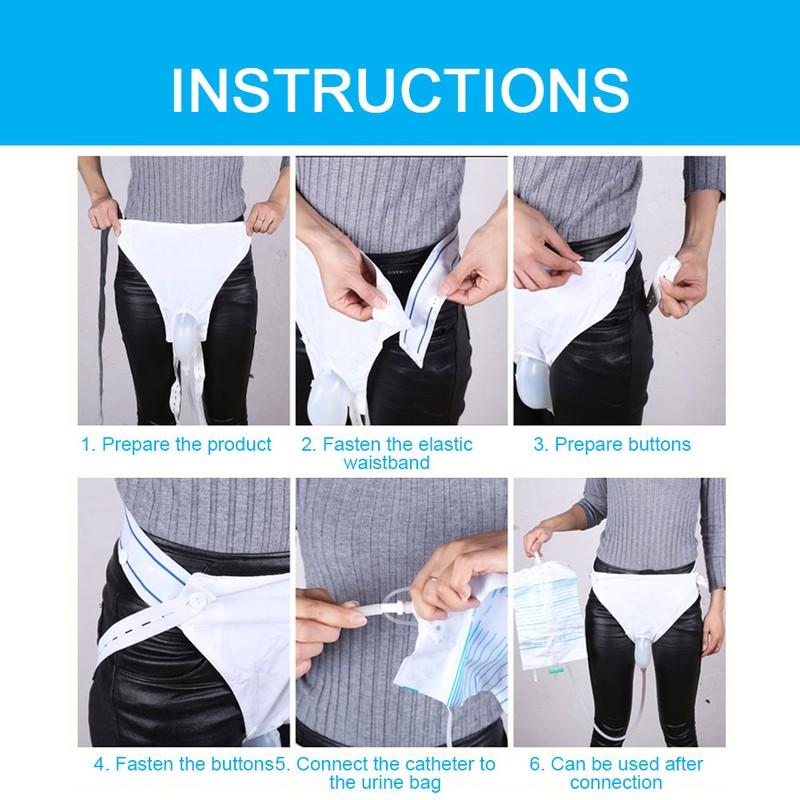 Men Women Silicone Breathable Urine Collector Incontinence Urination Device with