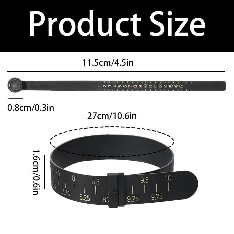 2 PCS Ring and Bracelet Sizer Measuring Tool, Reusable Universal