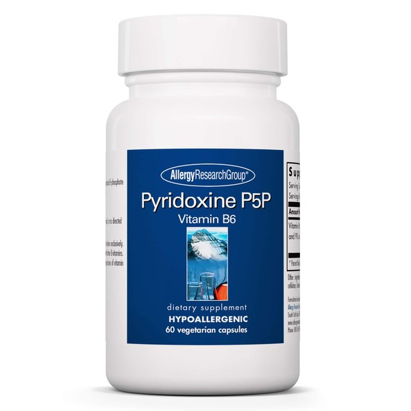 Allergy Research Group - Pyridoxine P5P - High Dose Vitamin B6, Pyridoxal-5-Phosphate - 60 Vegetarian Capsules