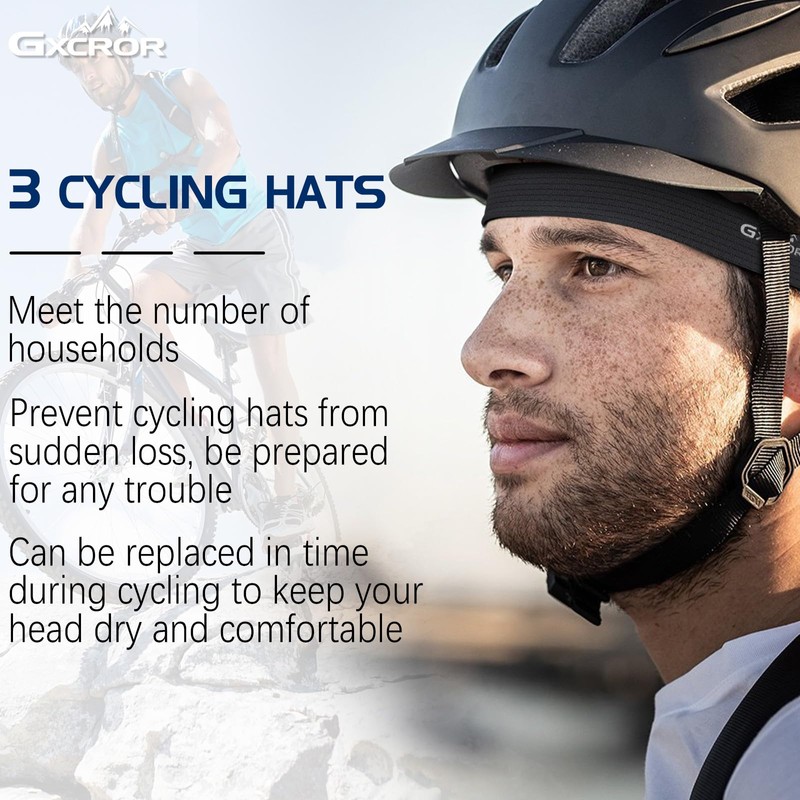 GXCROR 3 Pack Cooling Skull Cap with Sweat-Wicking & Anti-Odor
