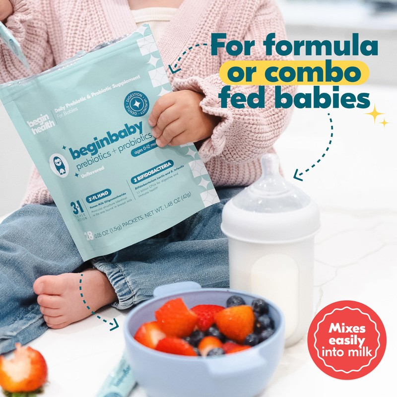 Begin Health BeginBaby Prebiotics and Probiotics for Infants 0-12 Months