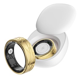 findtime Smart Ring Golden Smart Ring Android Smart Rings for Men and Women Fitness Ring Tracker Pedometer Heart Rate Monitor Sleep Monitor Health Monitoring Activity Tracker, Gold #9