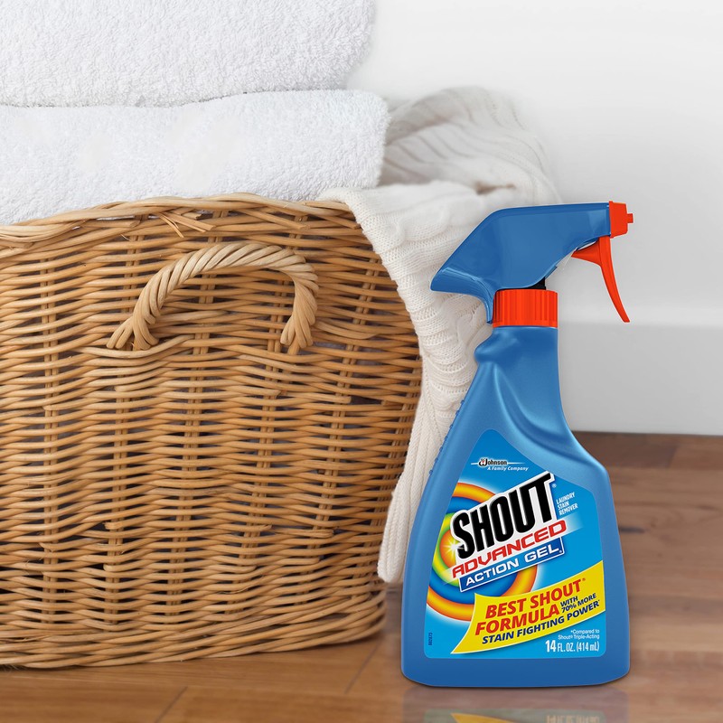 Shout Advanced Laundry Stain Remover Gel for Clothes Laundry, Breaks