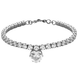 RayMinsino Bling Rhinestones Heart Shaped Cat and Dog Necklace Pet Gem Necklace Cat and Dog Rhinestone Collar Supplies