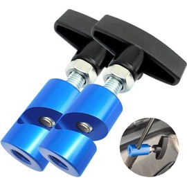 ZKTOOL 2 Pieces Lift Support Retaining Clip, Hood Strut Clamp, with Brass Core Protection, Bonnet Stay Clamp and Spark Plug Saddle 2-in-1 Tool, 14mm Spark Plug Spacer Tool, Hood Lift Support Clip