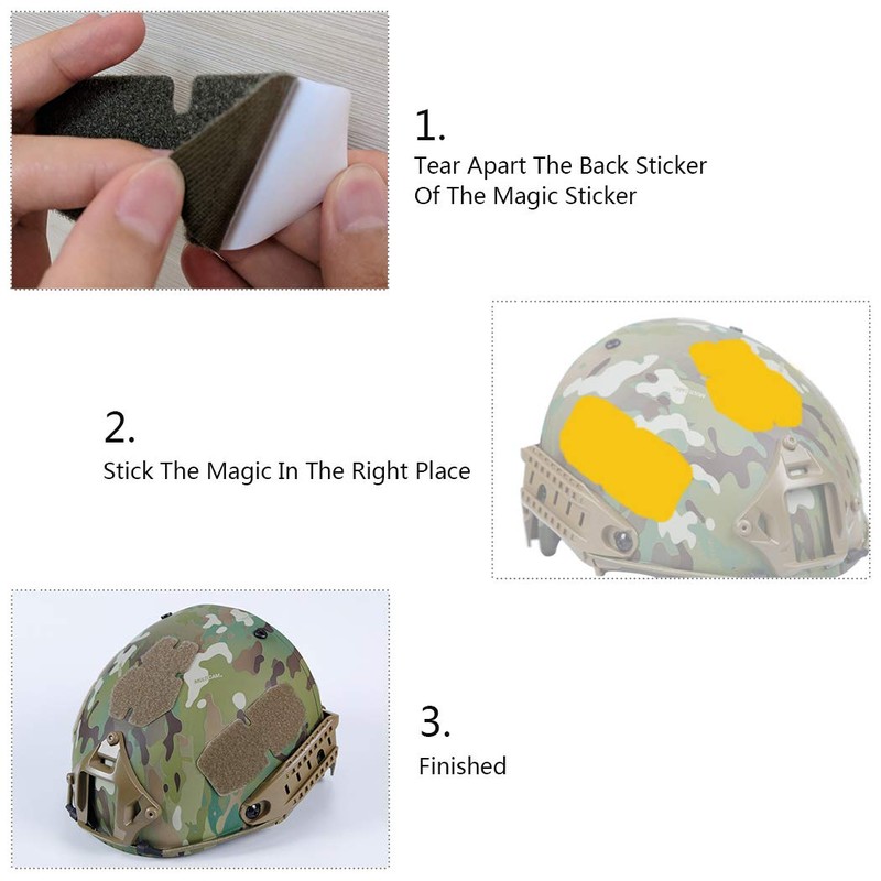 Casco táctico Mejorado con Gancho y Bucle para Casco AirFrame