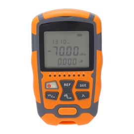 Optical Power Meter Fiber Tester,Portable Optical Multimeter Multi-Function Fiber Optic Tester, Test Range: -70~+10dbm 10 Calibrated Wavelengths High Accuracy (10MW)