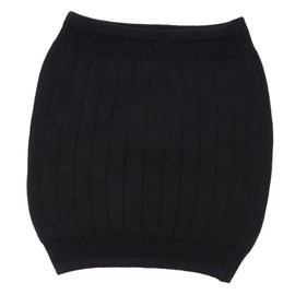 FRCOLOR Unisex Thermal Wool Waistband Stomach Warming Protector Comfortable Abdominal Brace for Lower Back Support for Winter Activities Promotes Black