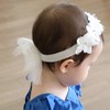 Delicate Floral White Baby Headband, Handmade Lace Flower Crown with
