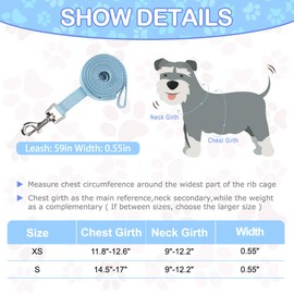 PUPTECK Adjustable Pet Harness Collar and Leash Set for Small Dogs Puppy and Cats Outdoor Training and Running with Classic Beige Plaid Pattern