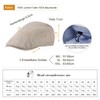 TOP-EX 100% Linen Flat Cap Men's Sun Hat Summer Peaked