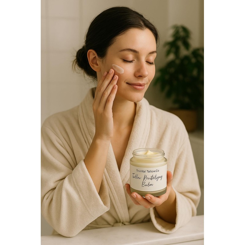 100% Grass-Fed Beef Tallow Moisturizer Balm for Dry, Sensitive Skin