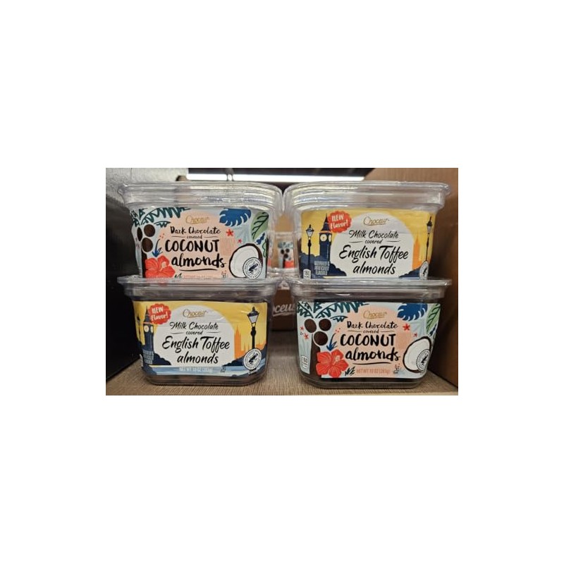 Choceur Milk Chocolate Covered English Toffee Almonds & Dark Chocolate