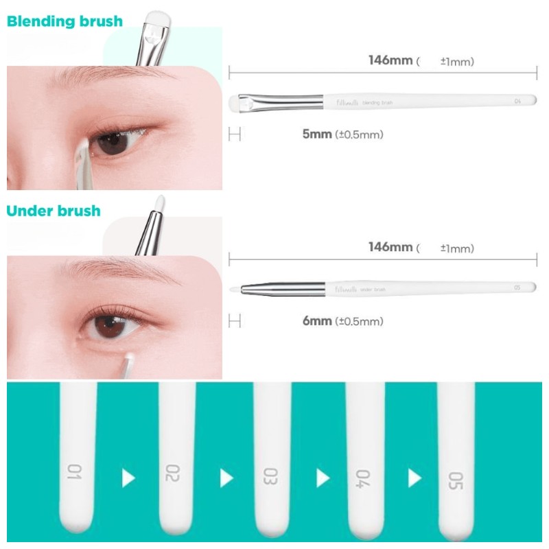 FILLIMILLI Eyebrush Pro Collection 6items
