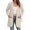 YSYOKOW Women Long Sleeve Open Front Cardigan Casual Lightweight Long