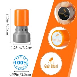 8 Pcs Self Inking Teacher Stamps for Classroom YQBOOM Sorted Rubber Teacher Stamp Office Stationery Stamps for Homework Teacher Supplies Pre-Inked