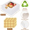 Colovis 30 Pcs White Bakery Boxes with Window, 6 X