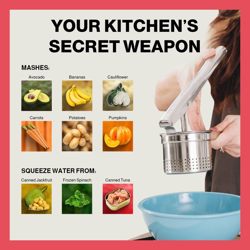 Beast Canteen Potato Ricer - Ricer for Mashed Potatoes, Made