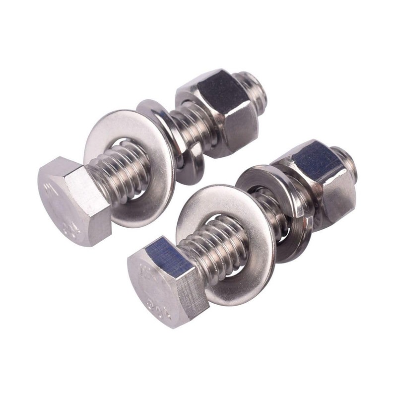 KOSJETHAS 6 Sets 3/8-16 x 2 Stainless Steel Hex Head
