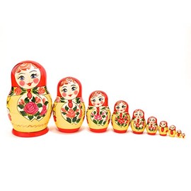 G. M. Semyonov Made Russian Nesting Dolls 10 Pcs Clear anyu-ta [Russian Sundries]