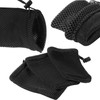YXQ Nylon Mesh Drawstring Bag Black Pouches for Mini Stuff