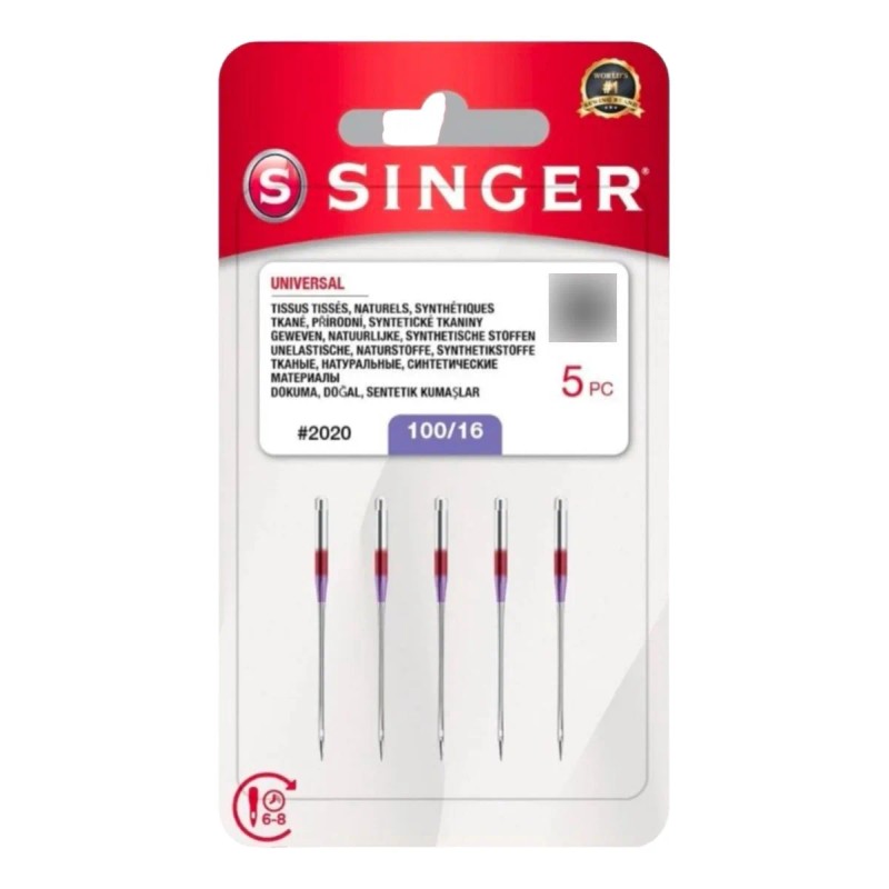 Aguja Singer Maquinas De Coser Casera 5 Tarjetas