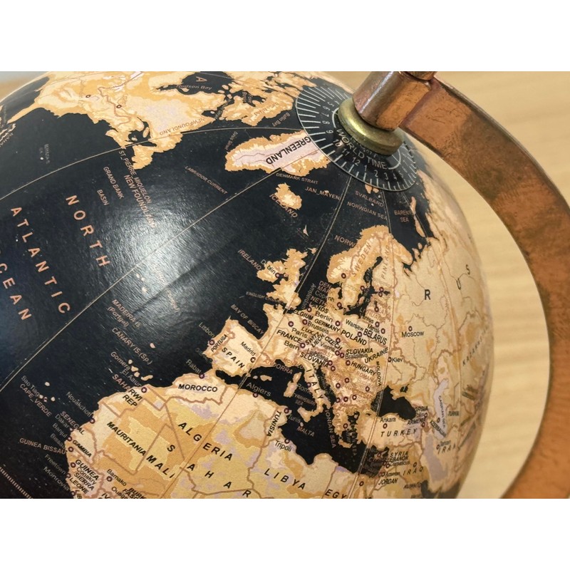 EXERZ 13cm Globe with Bronze Base, Handcraft Decorative Globe SI-3937