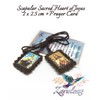 Catholic Scapular Brown Wool Rectangular Icon Handmade Sacred Heart of