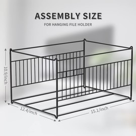 2 Sets Hanging File Folder Frame Legal/Letter Size,File Cabinet Frames,Insert,Rack for Hanging Files,Fit Size Bigger 15.1”L,9.6”H File/Desk Drawer Hanging File Frame/Rails,Steel,Anti-Scratch/Rusty