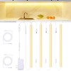 JUSJUBR Under Cabinet Lights Plug-in, 4 Pack x 12inch Warm