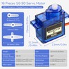 Hanaive 16 Pcs SG90 9g Mini Micro Servo Motors RC