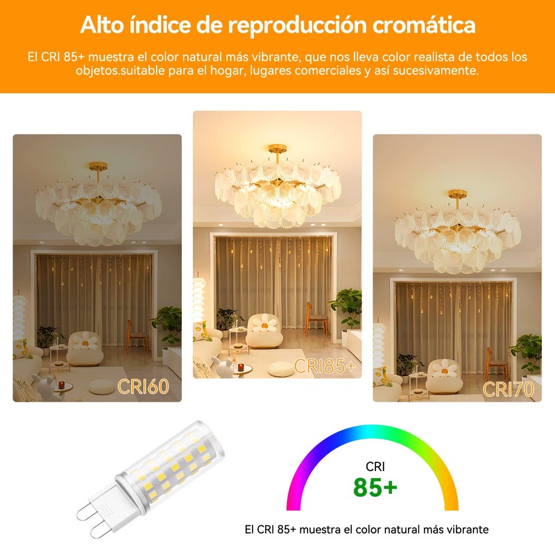 Bombilla Led G9 Para Araña, 4w 40watt G9 Halógeno Equivalente