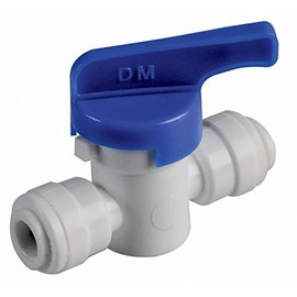 Shut Off Valve, In-Line PF 1/4" x 1/4" | Fittings Push Fit Pipe, 1 x Quantity - PPSV040808W