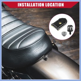 PARSLUCK Motorcycle Seat Bolt Screw with Knob Cover Nut for Harley Davidson Softail Sportster 1996-2003 / Rear Fender Knurled Mount Bolt/Aluminum Alloy 1/4"-20/1 Set Black Stable