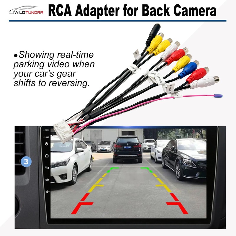 20 Pin Backup Camera Harness Adapter for Android Car Stereo,