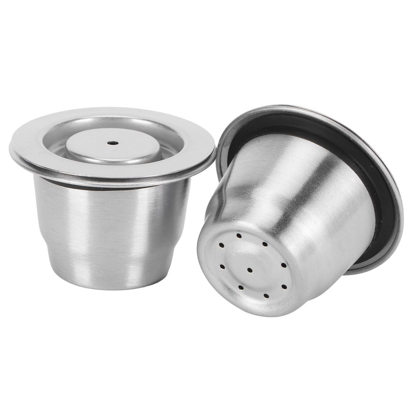 Coffee Capsule Set Stainless Steel Reusable Refillable Capsule Fit for