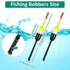 VioraWhite 20 Pcs Fishing Floats Bobbers Spring Oval Stick Slip