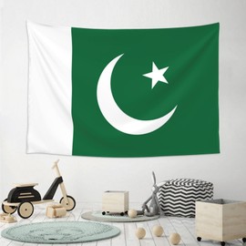 FBYXWSIGN The Pakistan Flag Wall Hanging Tapestry 60x40 Inch Pakistan Flags Wall Hanging Tapestry for Bedroom Living Room Dorm