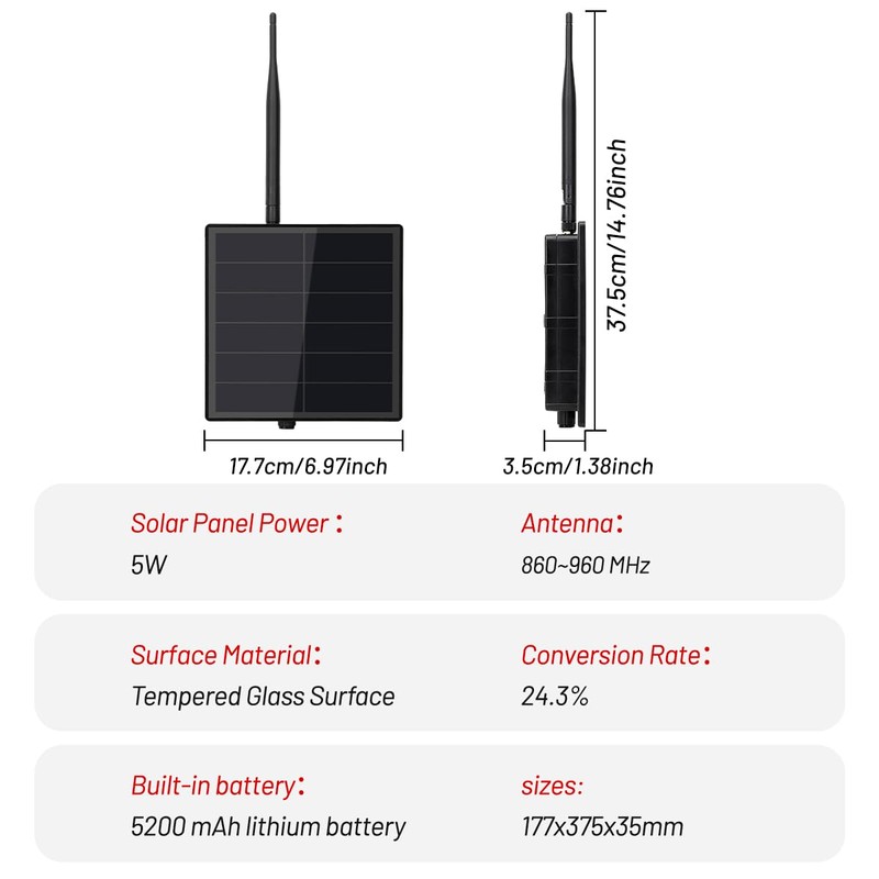 KEEPTEEN D5 Solar Lora Meshtastic Mesh Node Repeater 5w BC