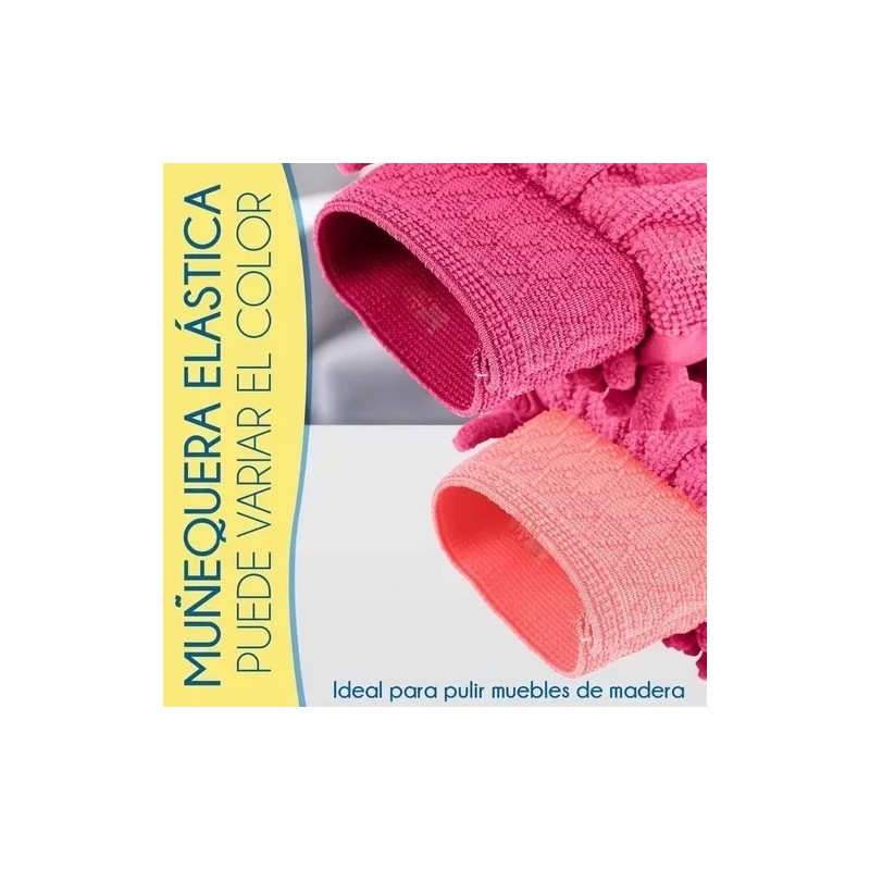 Innovaciones Kit 2 Guantes Plumero Micro Fibra Multiusos Polvo