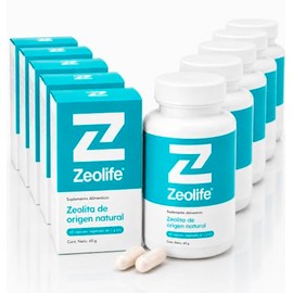 Zeolita Activada Clinoptilolita Micronizada Pack 5 Frascos 300 Cápsulas 1g Zeolite Mineral Natural De Origen Volcánico Alta Pureza Cápsula Vegetal Fór