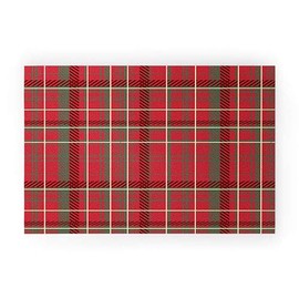 Society6 Gabriela Fuente Joly Winter Welcome Mat, 30" x 20", Red